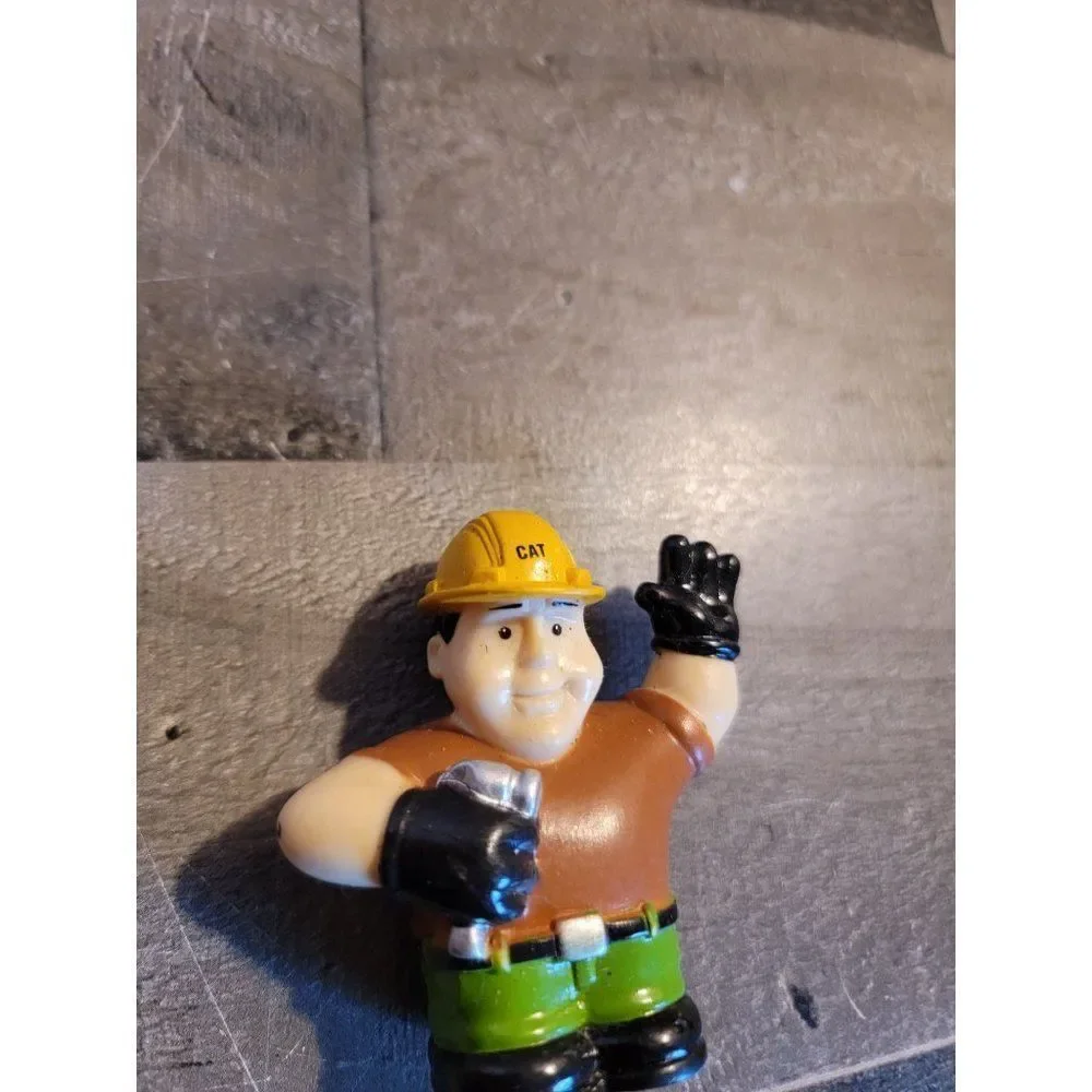 Cat construction worker man hammer little people‎ toy? Figure